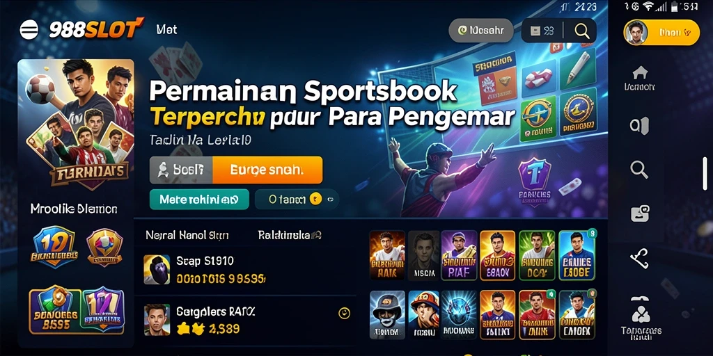 Tampilan menarik dari gameplay Sportsbook 988SLOT.