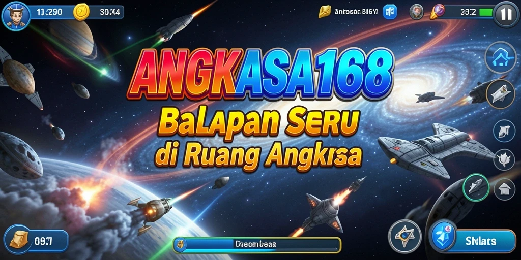 Gameplay balapan luar angkasa yang menantang dan seru.