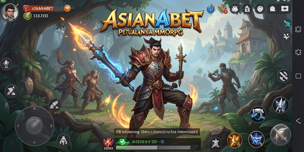 Tangkapan layar utama ASIANABET menampilkan gameplay petualangan MMORPG yang seru.