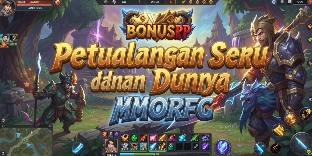 Screenshot gameplay BONUSRP menampilkan pertarungan seru dalam dunia MMORPG.