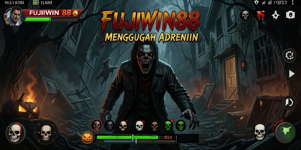 Tampilan gameplay menyeramkan FUJIWIN88 yang menegangkan dan atmosfer horor yang mendalam.