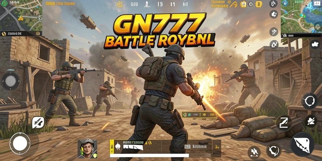Screenshot GN777 menampilkan intensitas pertarungan di arena Battle Royale.