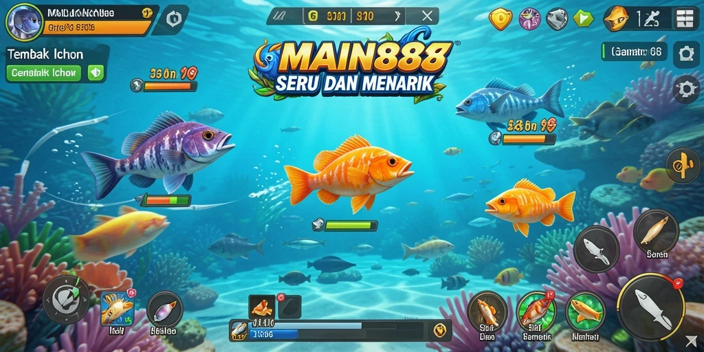 Tampilan gameplay menarik dari MAIN88 saat menembak ikan.
